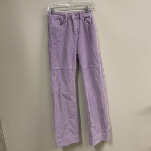 lilac corduroy wide leg pants